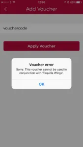 Voucher error example