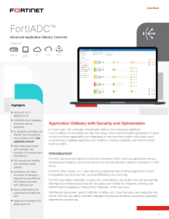 FortiADC Data Sheet