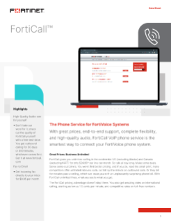 FortiCall Data Sheet