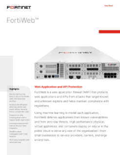 FortiWeb Data Sheet