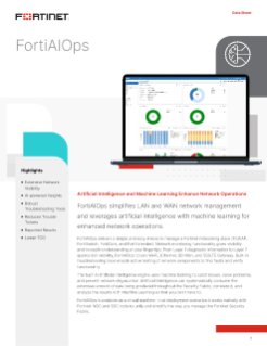 FortiAIOPS Data Sheet