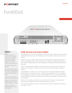 FortiDDoS Series Data Sheet