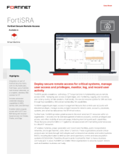 Fortinet Secure Remote Access Data Sheet