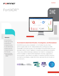 FortiXDR Data Sheet