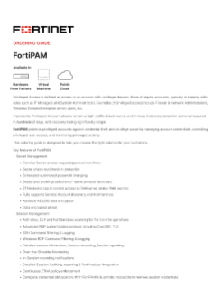 FortiPAM Ordering Guide