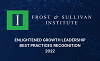 Frost and Sullivan Institute Logo. Text below logo reads Enlightened Growth Leadership Best Practices Recognition 2022