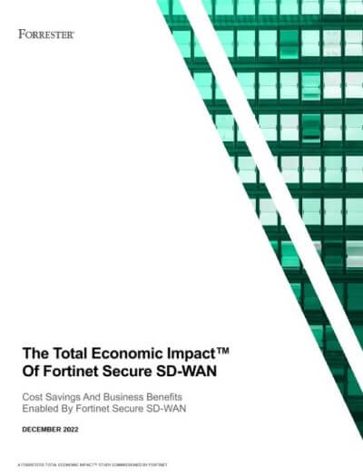 front cover of forrester tei study on secure sd-wan