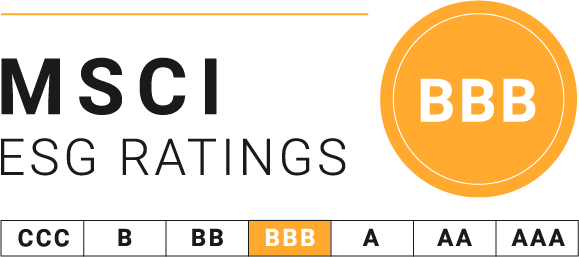 MSCI ESG Ratings：BBB