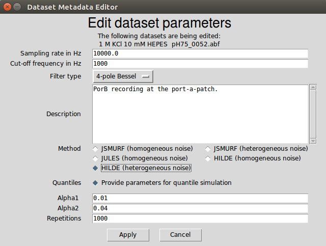 Editing the metadata