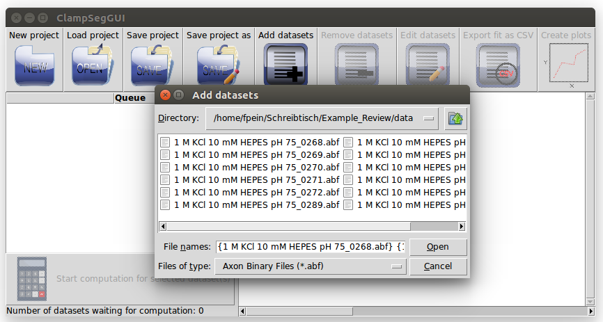 Adding .abf datasets