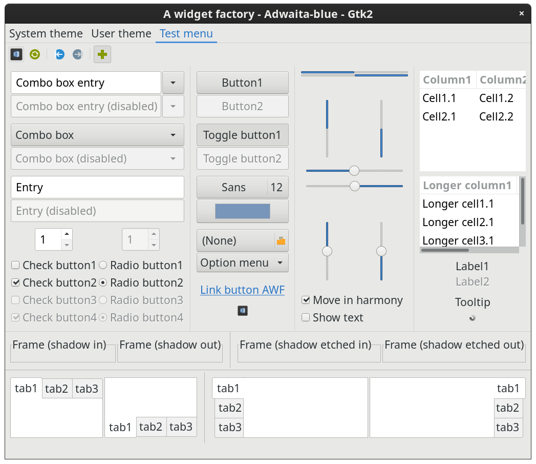 Adwaita-blue, gtk2