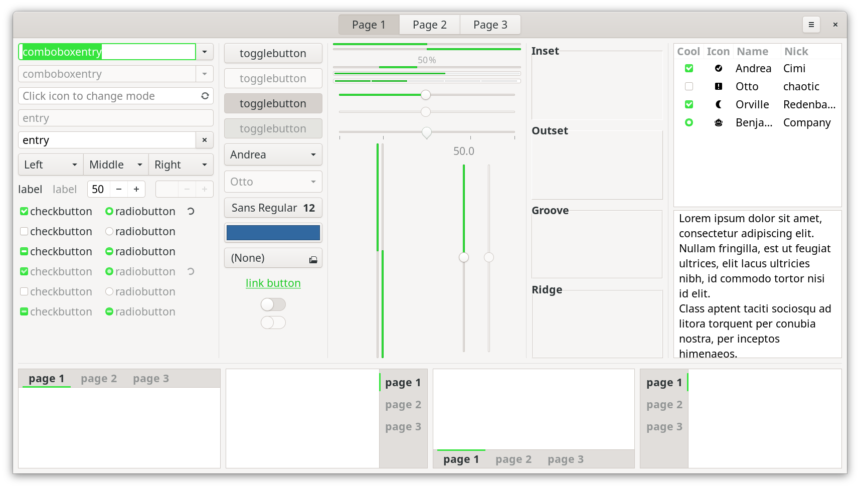 Adwaita-green, gtk3