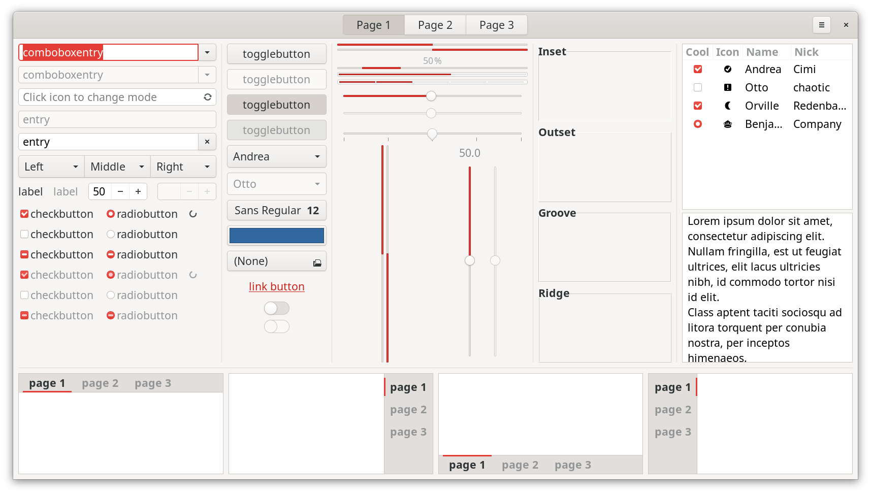 Adwaita-red, gtk3