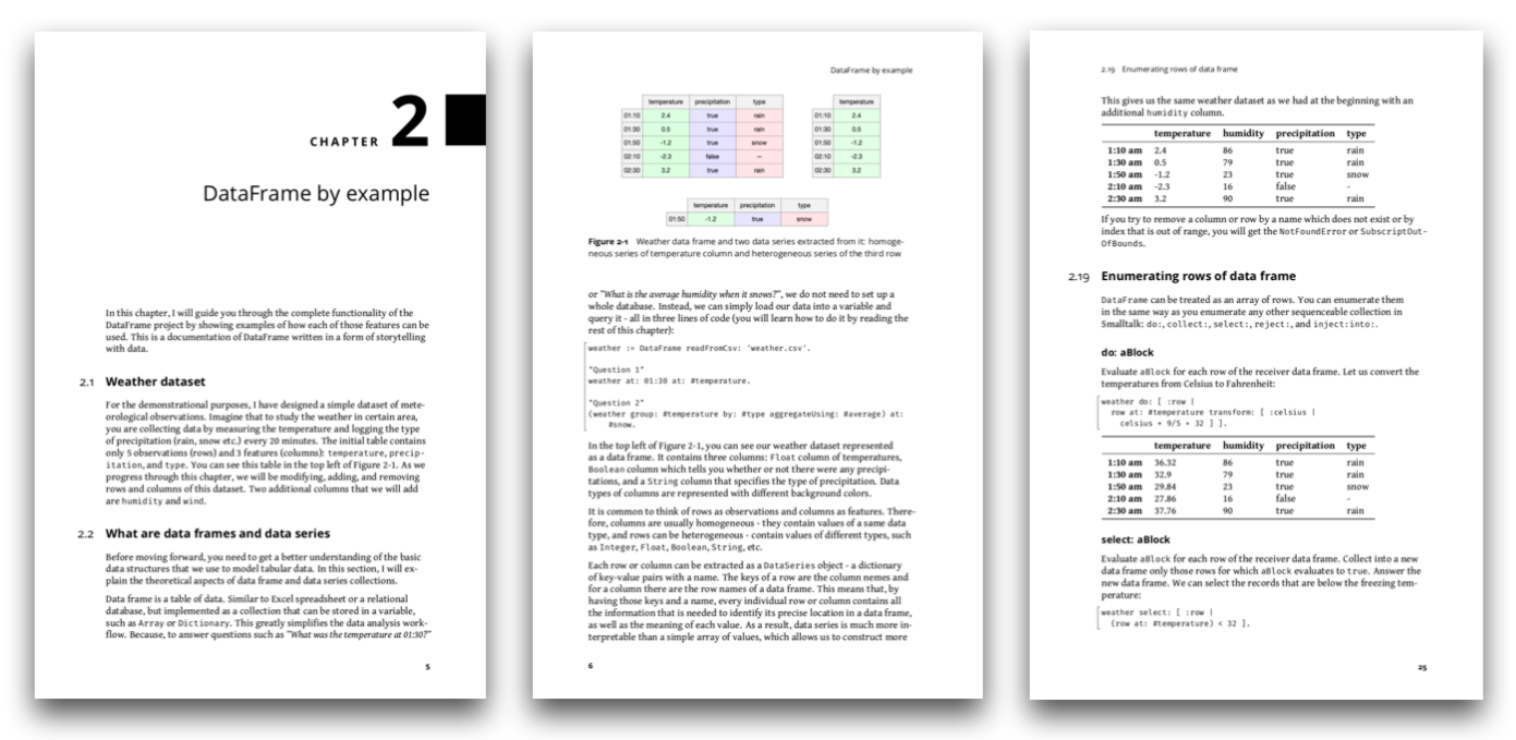 DataFrame Booklet