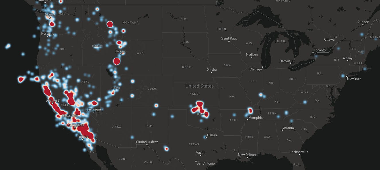 Density heatmap