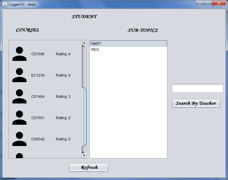 'Student Dashboard'