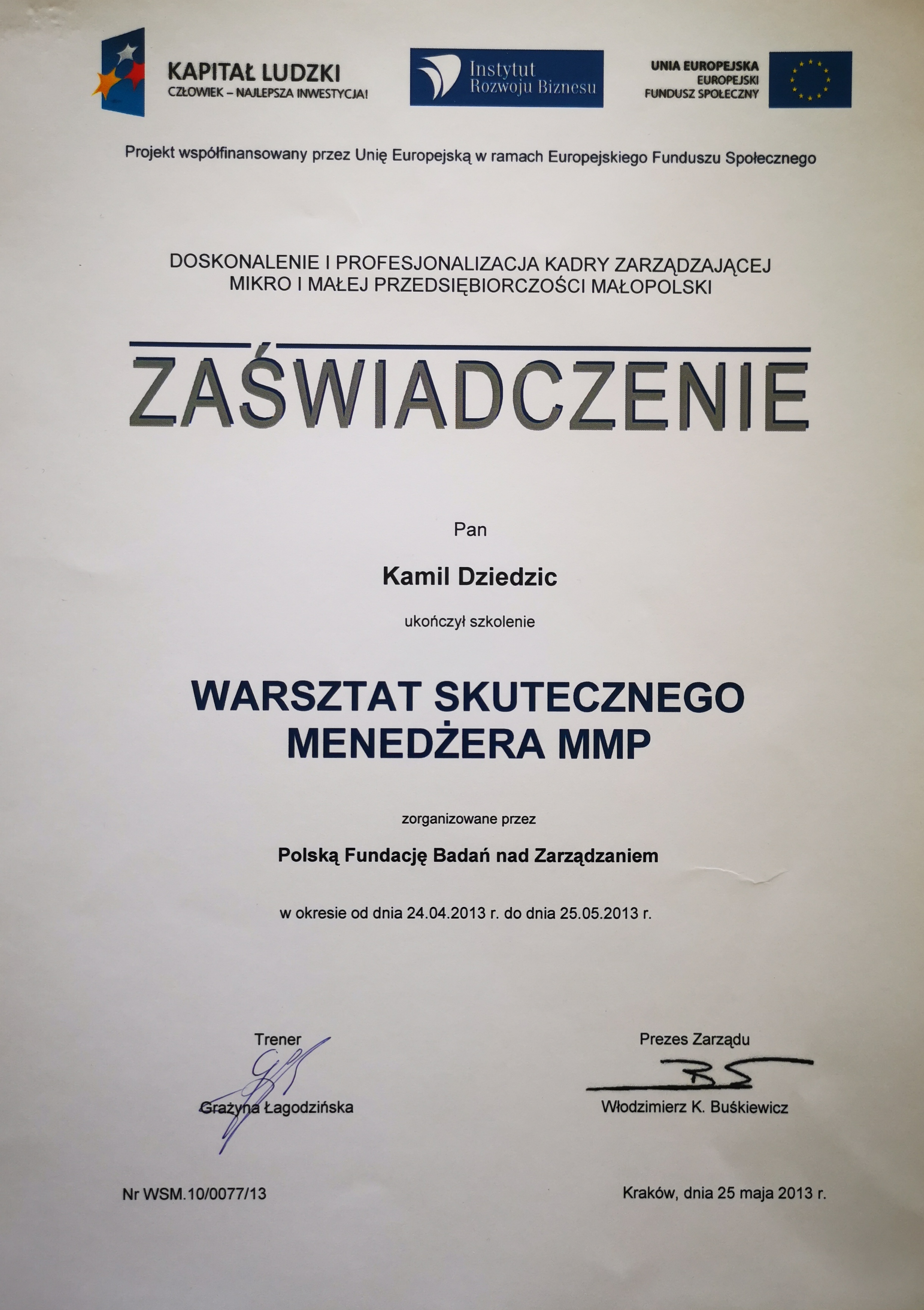 certificate