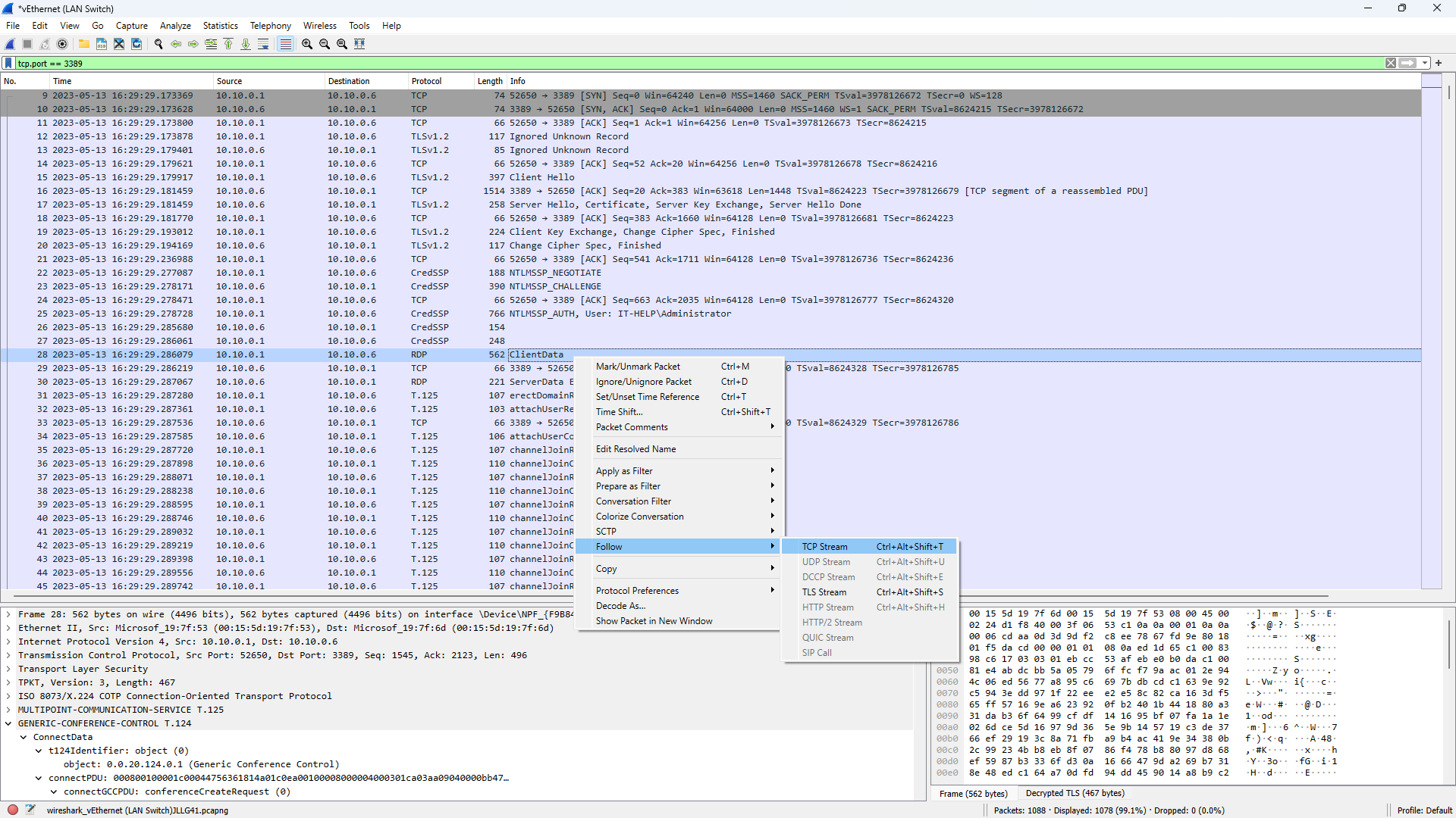 Wireshark Follow TCP Stream