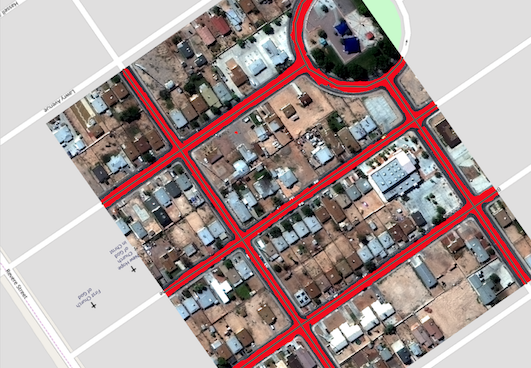 Spacenet Vegas Roads in QGIS