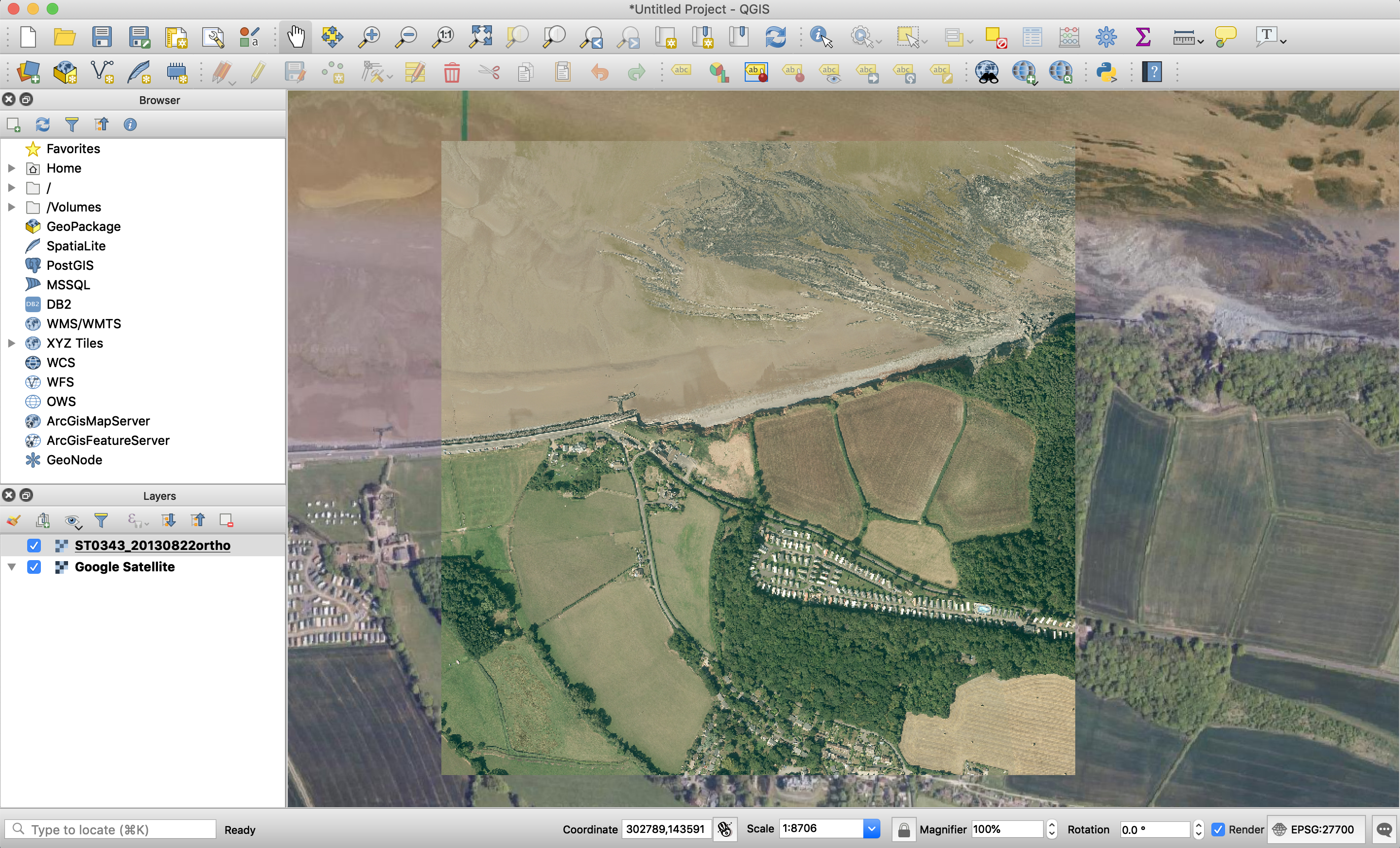 QGIS With .ecw image