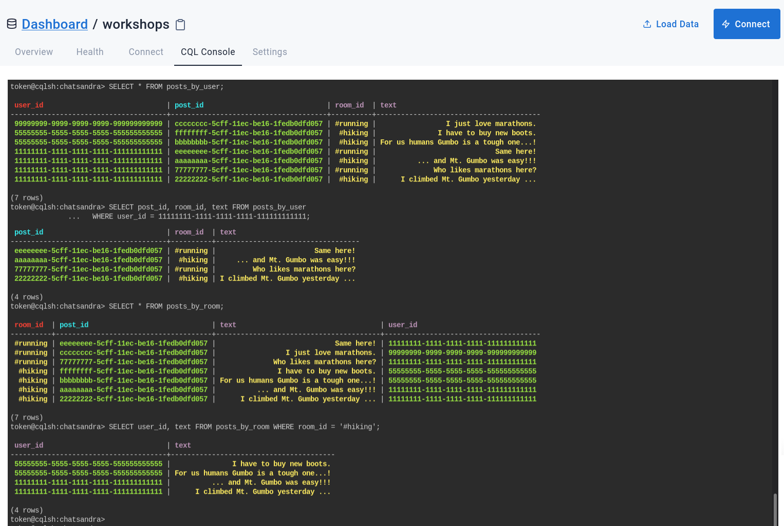 SELECT in CQL