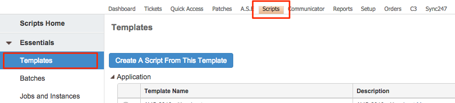 Scripts -> Manage Scripts