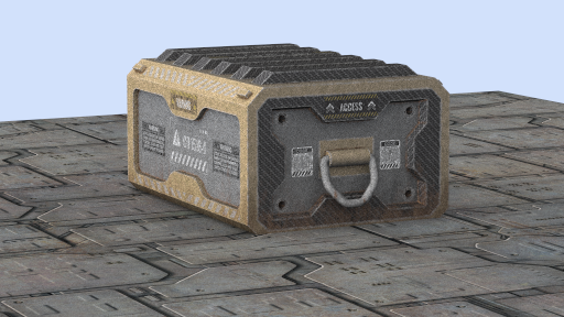 Screenshot of phong crate model with diffuse + specular + bump textures