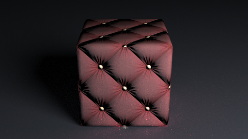 Screenshot of phong cushion model with diffuse + specular + normal textures