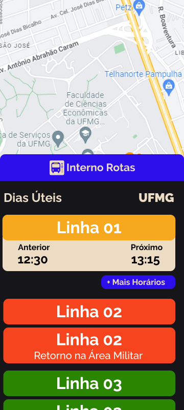 Escolher Linha no Mobile