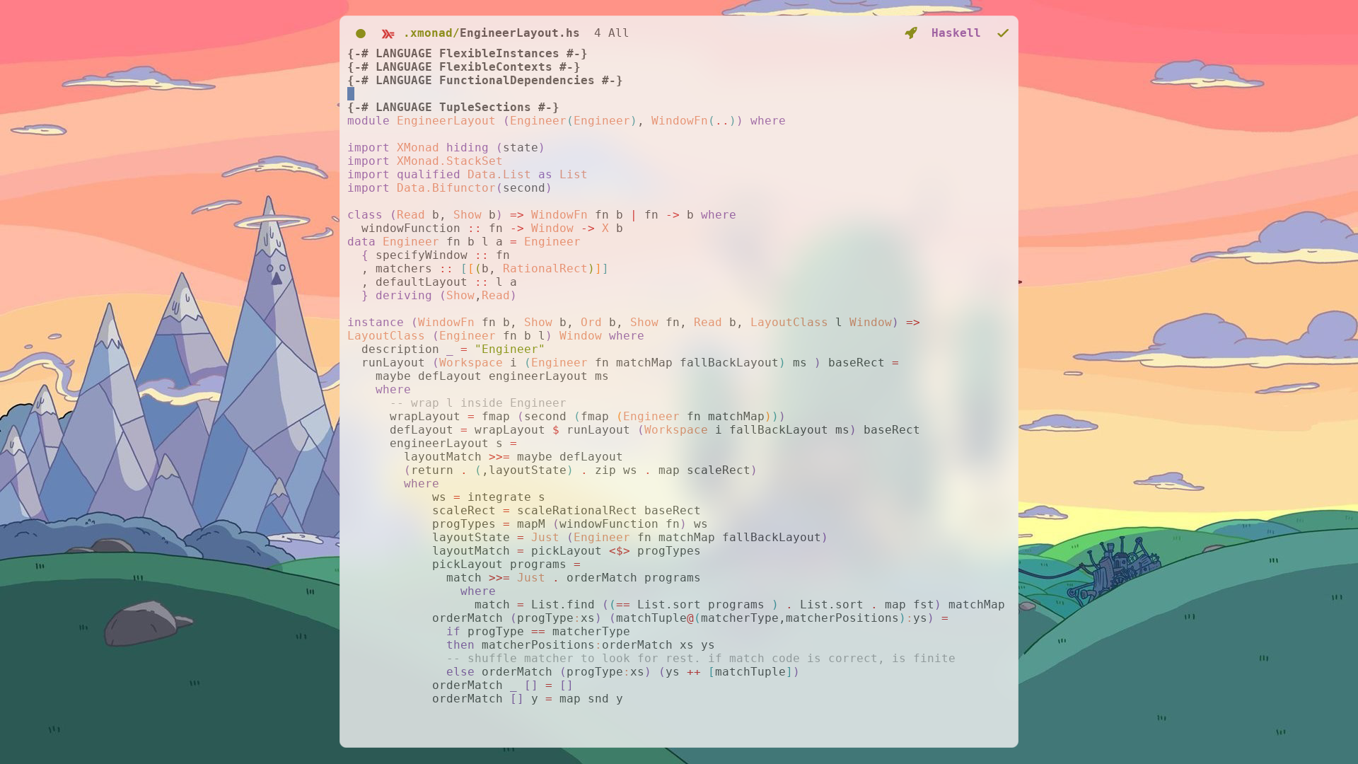 Result layout for Emacs