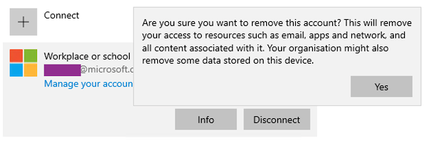 Disconnecting from Azure AD