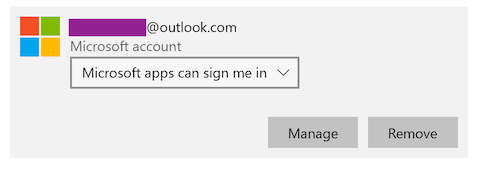 Allow all Microsoft apps to access your identity