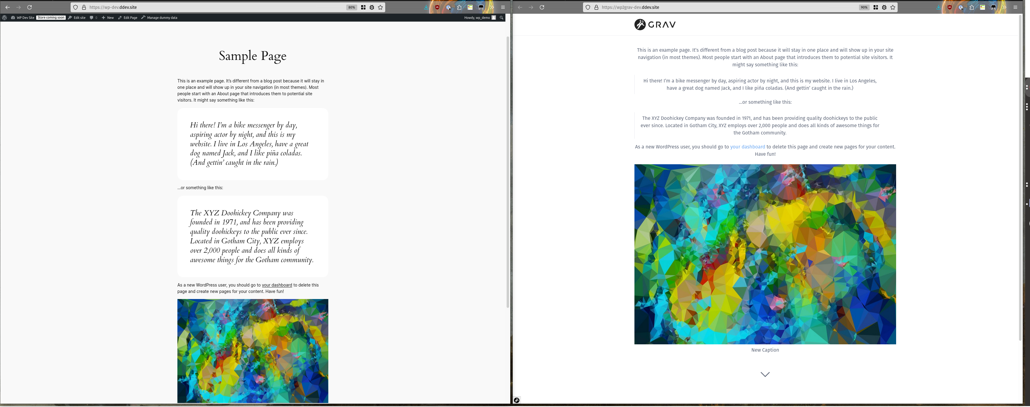 Sample page, page view