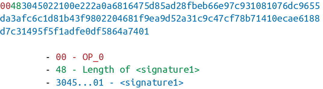 Bare multisig ScriptSig