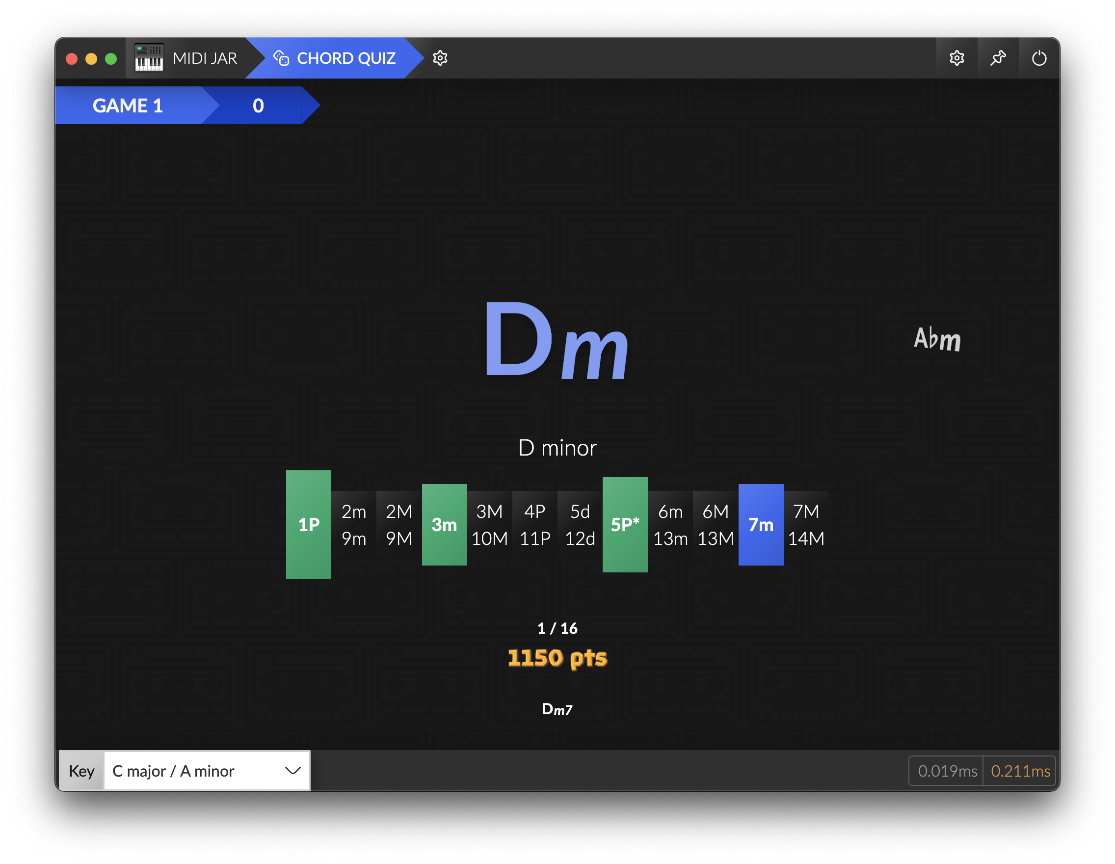 MIDI Jar Chord Quiz Example