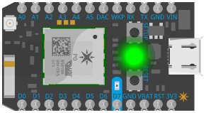 Photon with solid green LED (i.e. Mystery Mode)