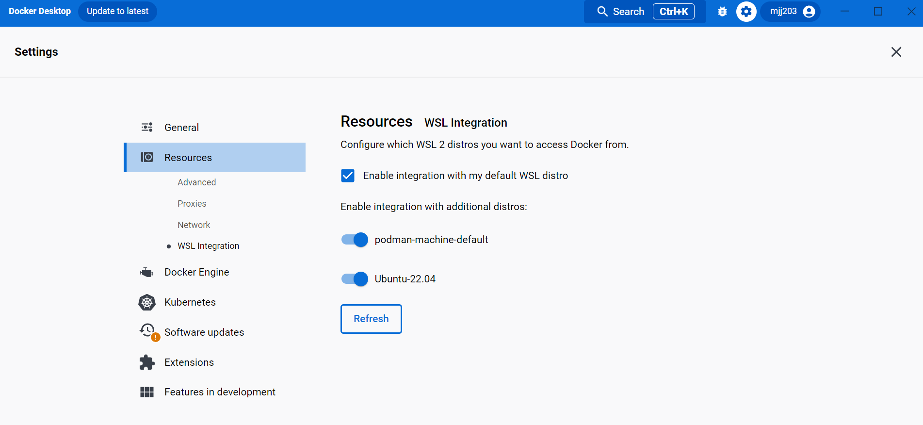 wsl integration