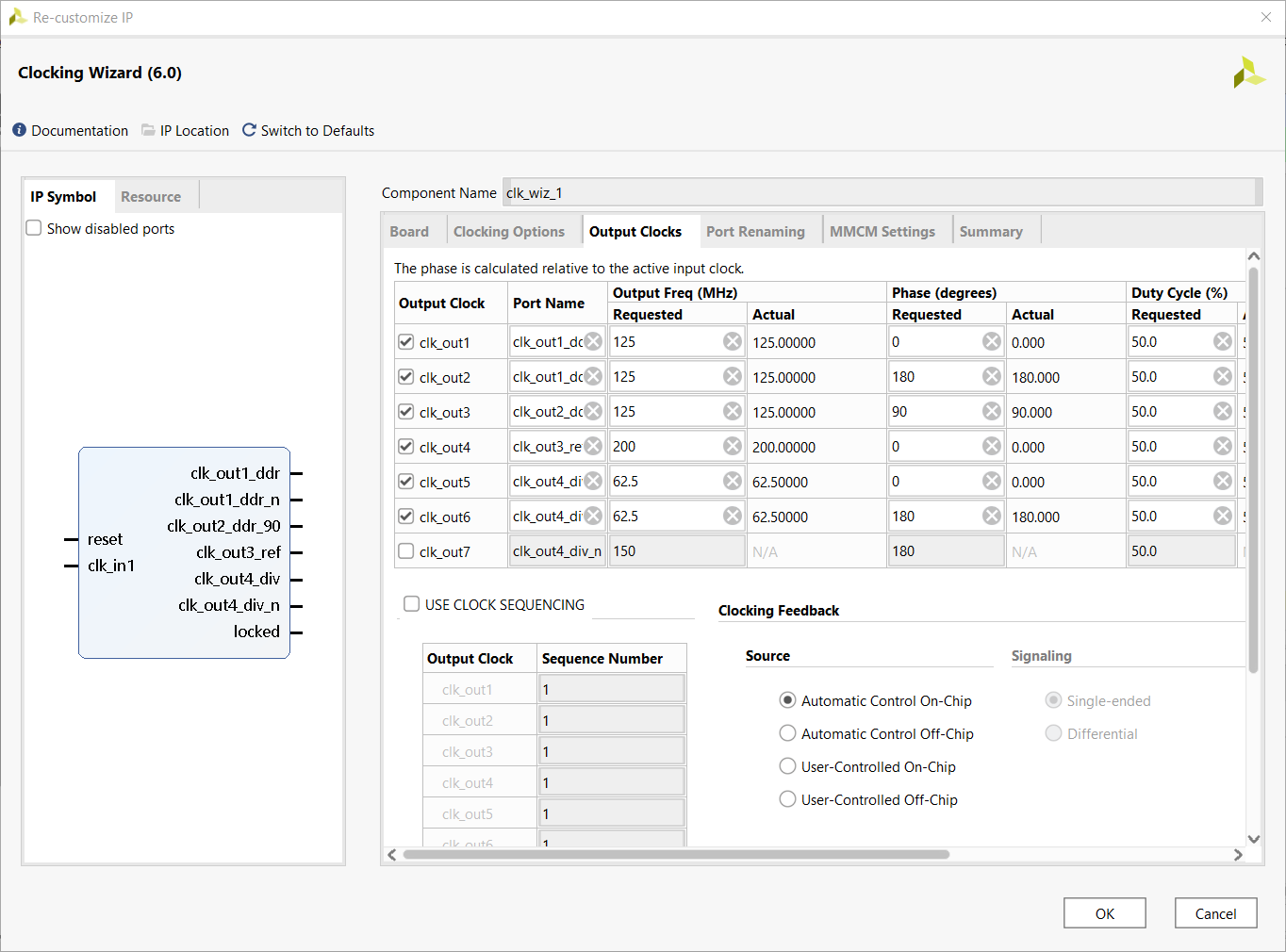 Screen capture of the clock generator as used in my own application