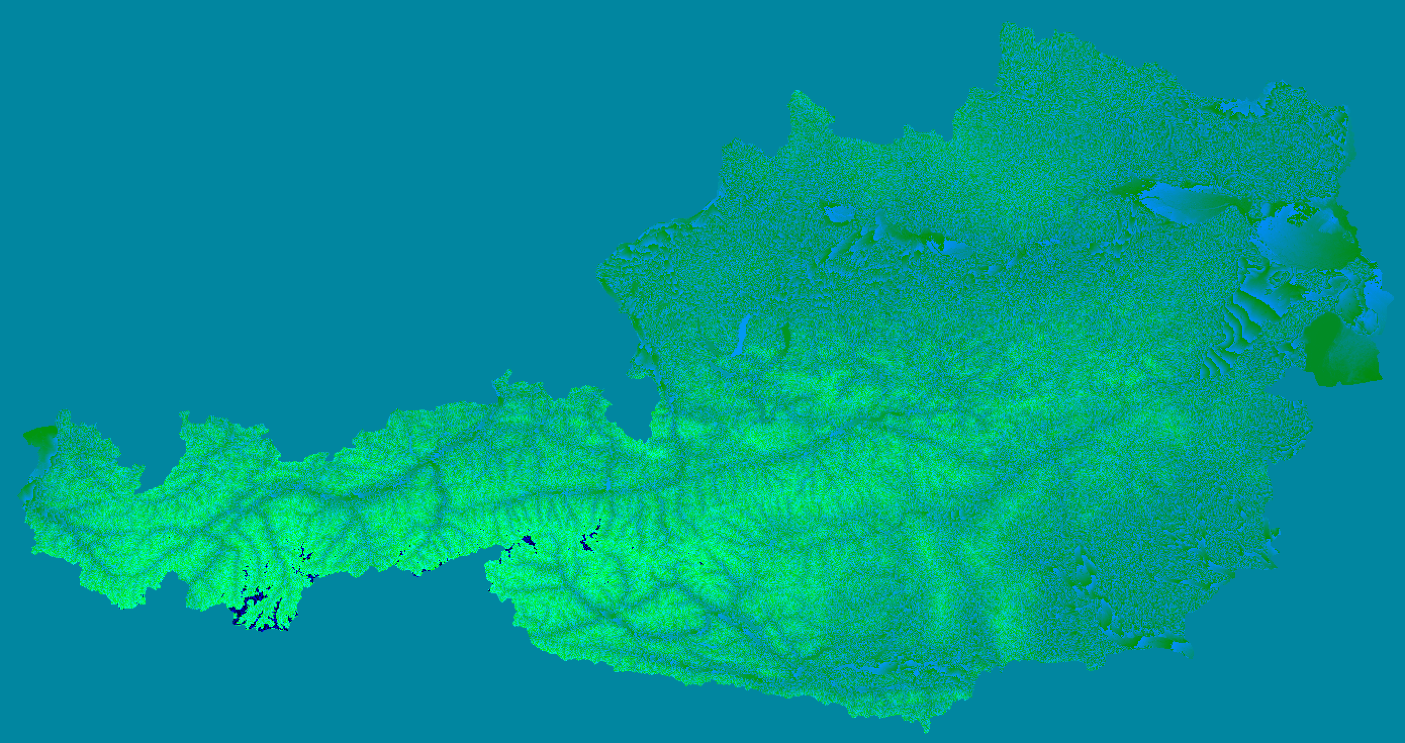 DEM Visualization of Austria