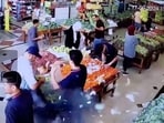 A man's bag explodes in a supermarket in Beirut, Lebanon September 17, 2024 in this screen grab from a video obtained from social media. Social Media/via REUTERS(via REUTERS)