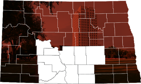 Map of Bismarck North Dakaota