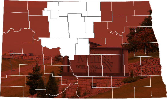 Map of Minot North Dakaota