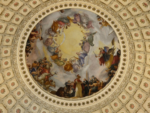 Interior of the U.S. Capitol dome.