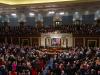 President Obama standing behind a podium at a joint session of Congress