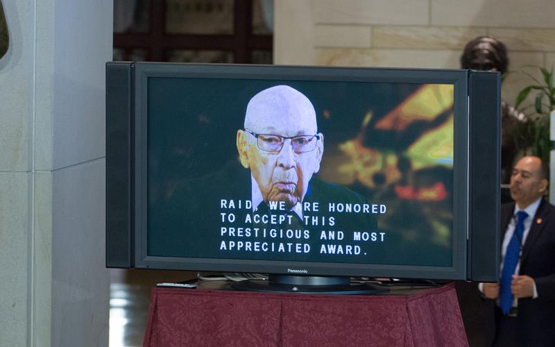 Surviving raider Dick Cole thanks Members via video message