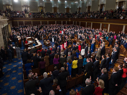 Speaker Boehner leads the swearing in of Members