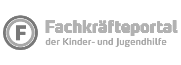 Logo des Fachkräfteportals der Kinder- und Jugendhilfe in Graustufen