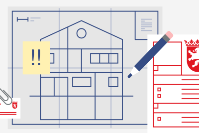 Grafik eines Hauses mit LEA-Energie-Impulsberatung-Checkliste