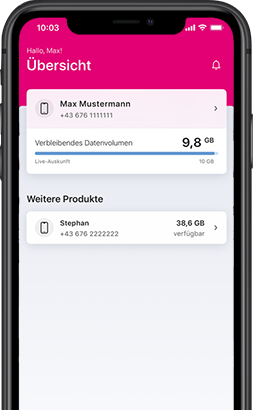 Mein Magenta App Übersicht