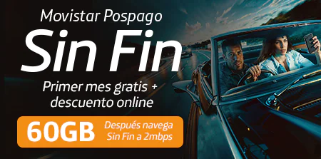 Banner movistar MOVISTAR POSPAGO Planes con datos desde $42.990  y que puedes personalizar en la App Mi Movistar